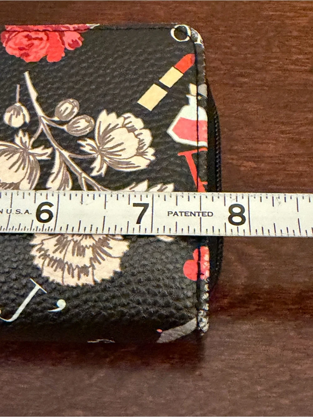 Stone Mountain Wristlet Wallet Pebbled Black Paris Themed Graphic Zip Around